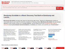 Tablet Screenshot of bandcampscrobbler.bandwidthbeta.com